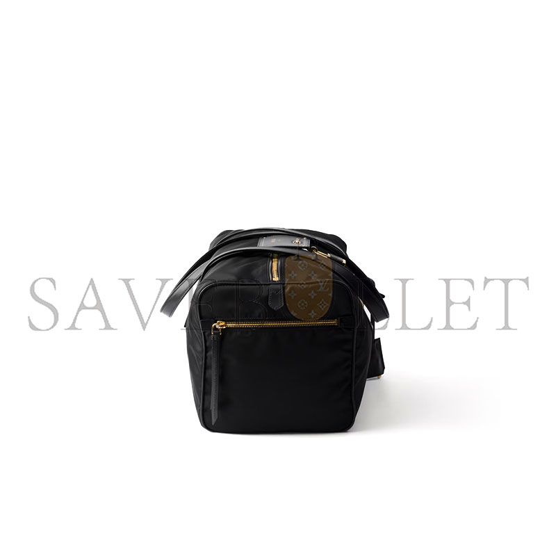 Pra*a large re-nylon top-handle bag with padlock 1bb135 (40*21*20cm)